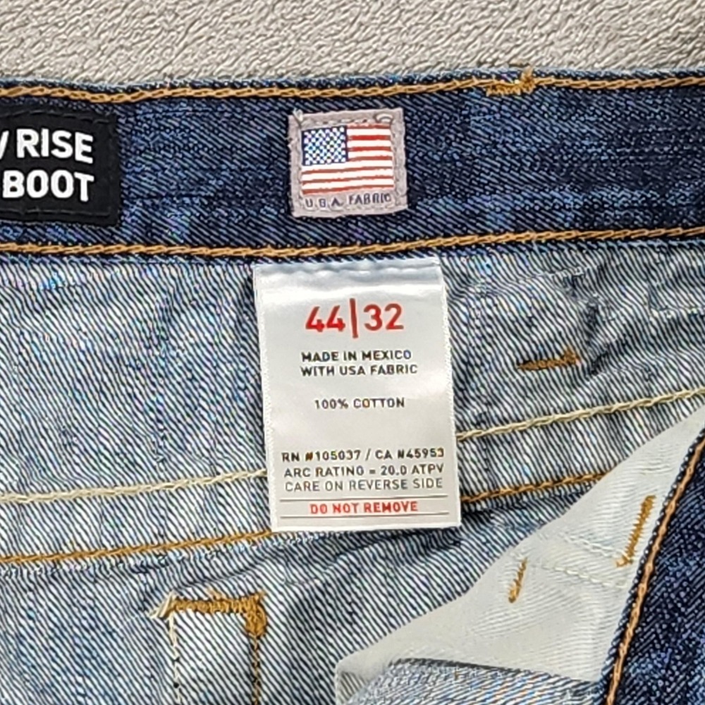 Ariat FR M4 Boot Jeans Mens 44x32 Blue Low Rise Work Flame Resistant Denim - Picture 14 of 16